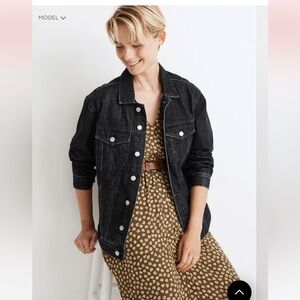 Madewell Oversize Trucker Jacket in Lunar Wash